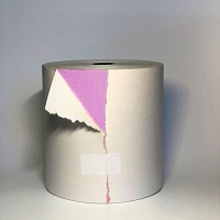 Rouleaux velin 76x70x12 pressing rose double pli